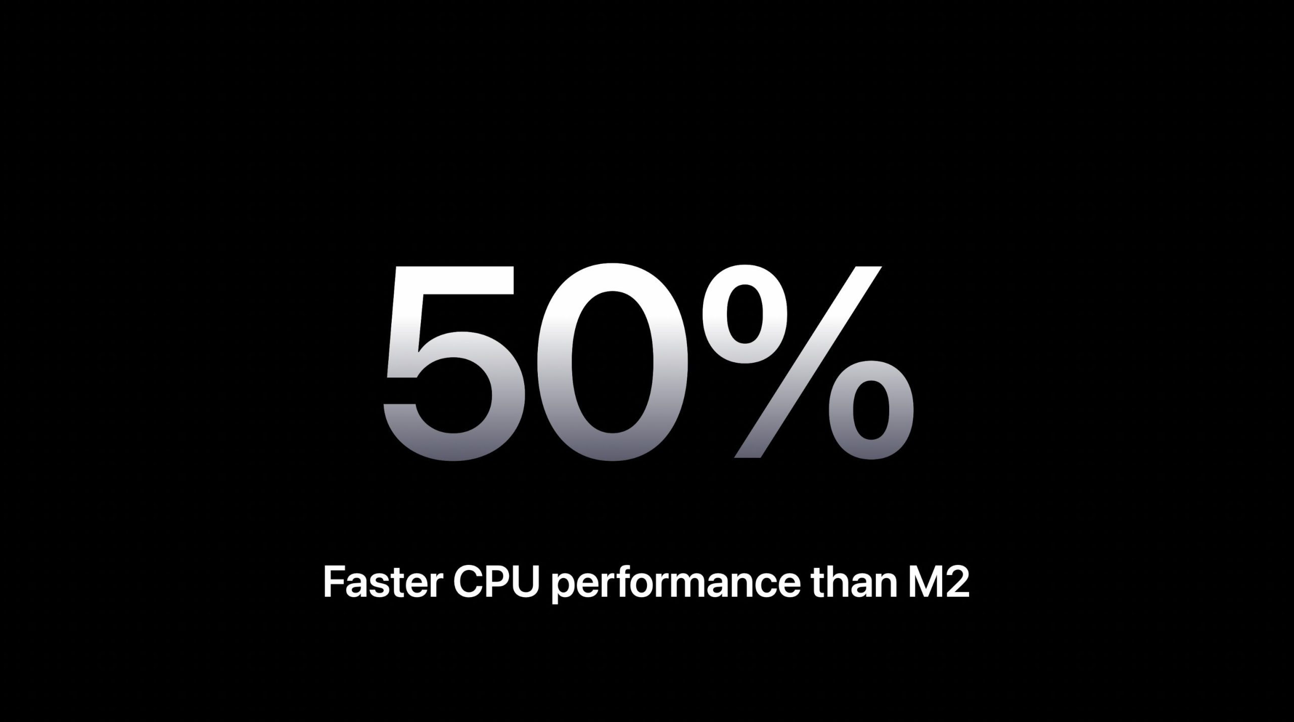 50% más de velocidad con el M4 comparado con el M2