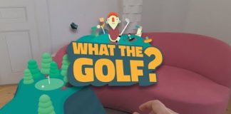 Juego What the golf en las Vision Pro