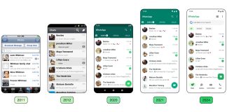 Evolución en el diseño de la interfaz de WhatsApp