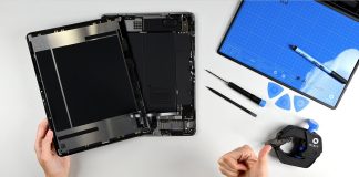iPad Air con M2 por dentro, vía iFixit