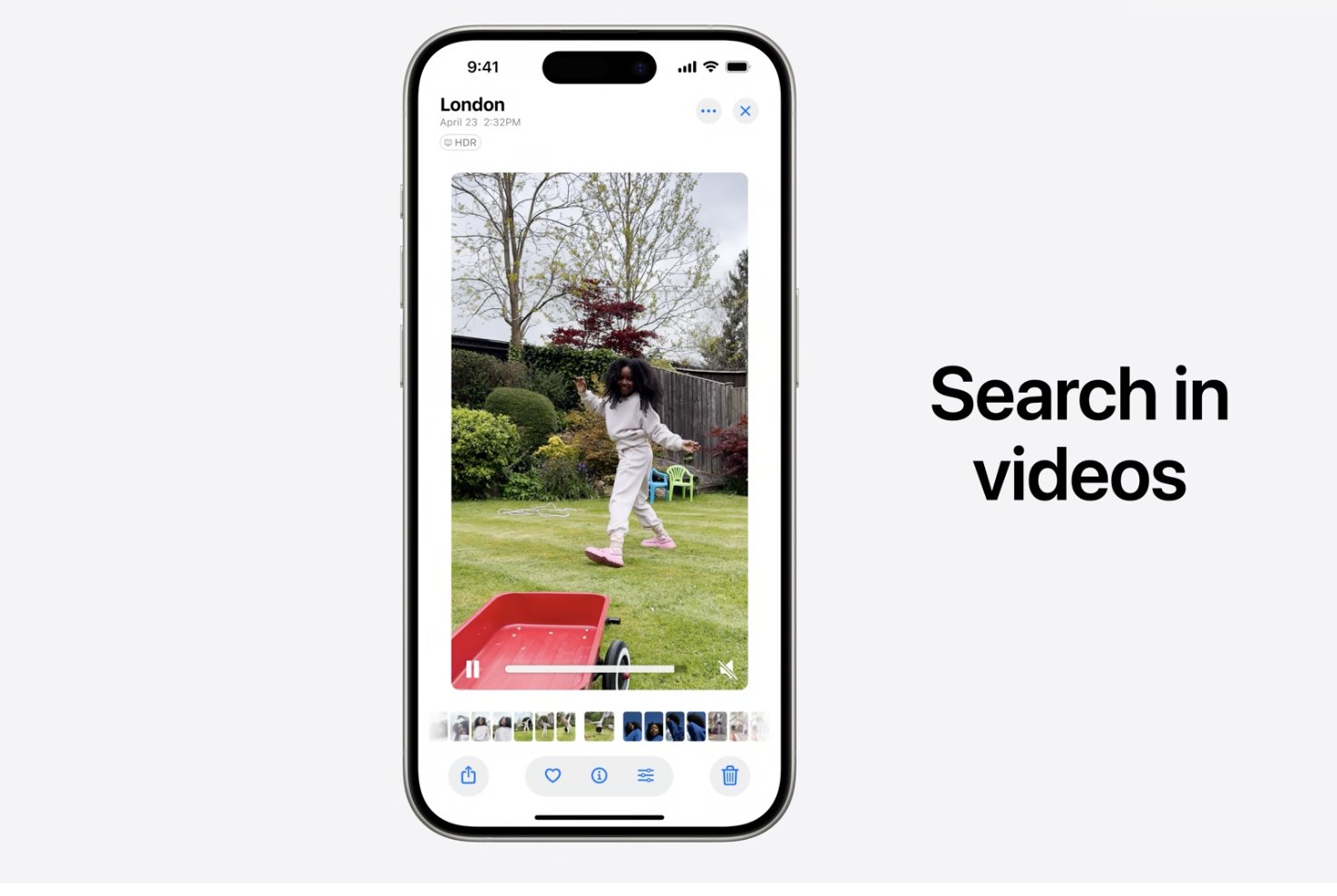 iOS 18 puede buscar contenido semánticamente también en vídeos