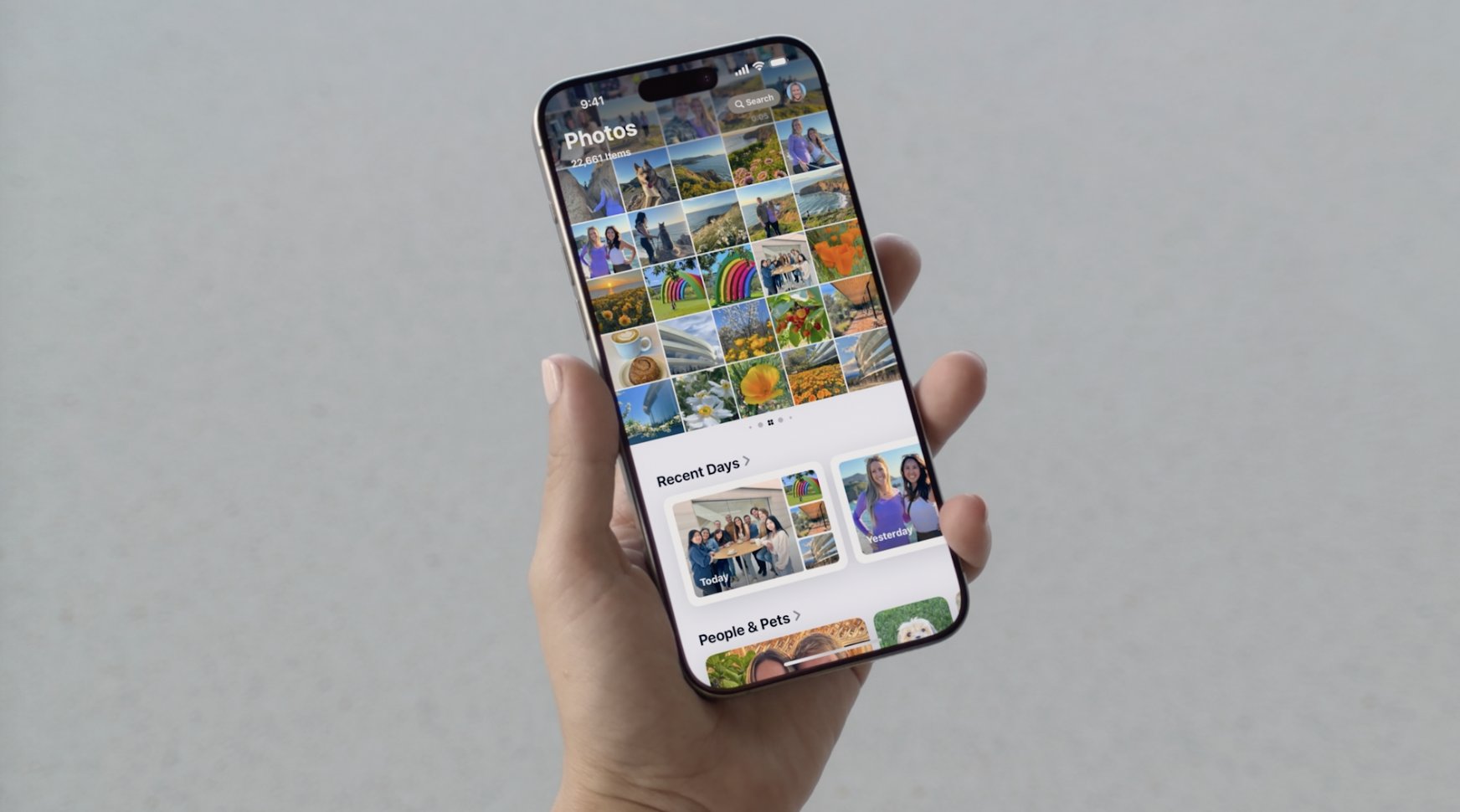 App de Fotos rediseñada en iOS 18