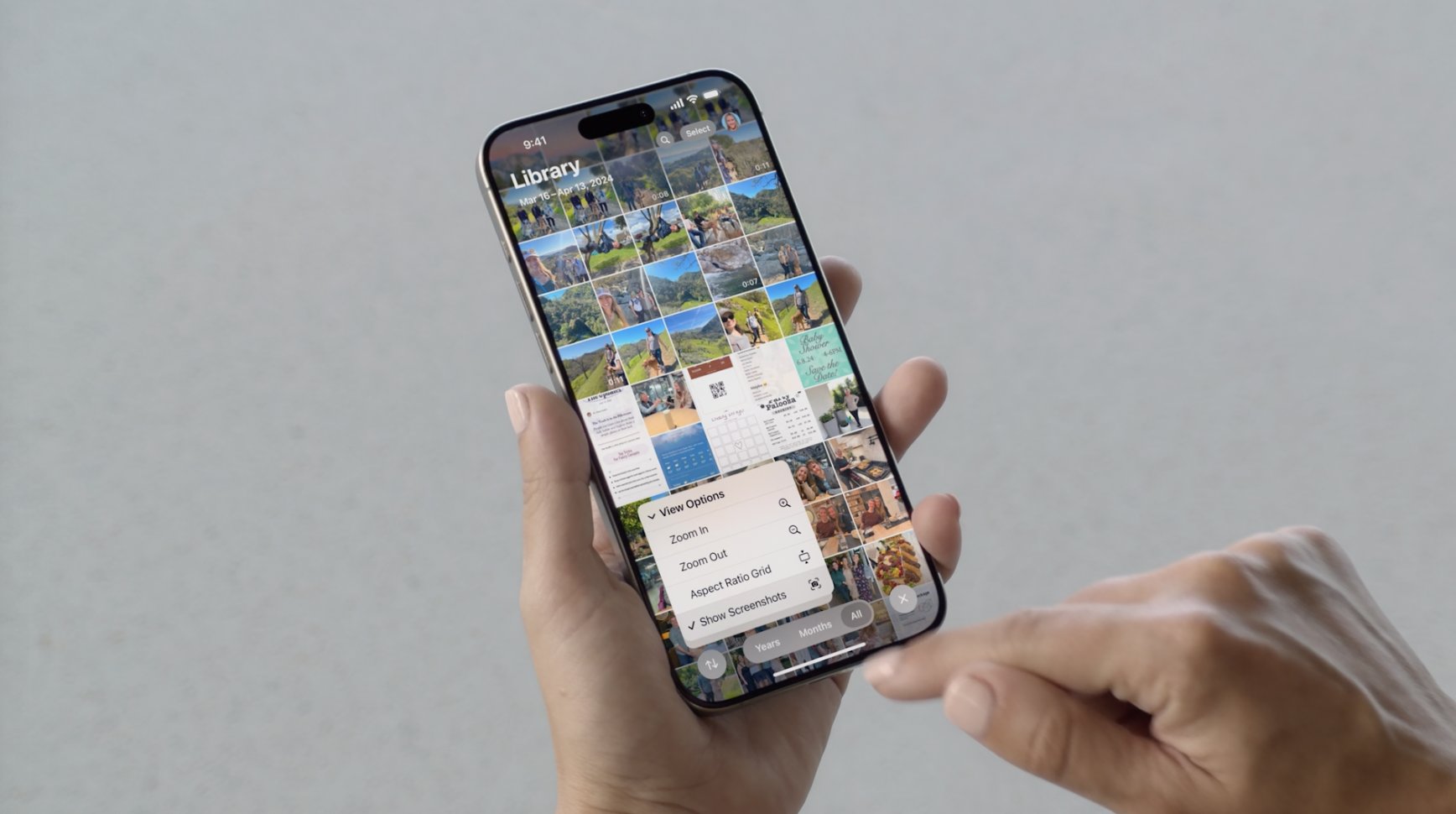 App de Fotos rediseñada en iOS 18