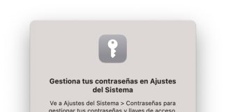 macOS dando a elegir si queremos abrir la antigua Acceso a Llaveros o si queremos gestionar las contraseñas en la Aplicación de Ajustes del sistema