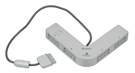 Adaptador Multitap para conectar hasta 4 mandos a una PlayStation 1