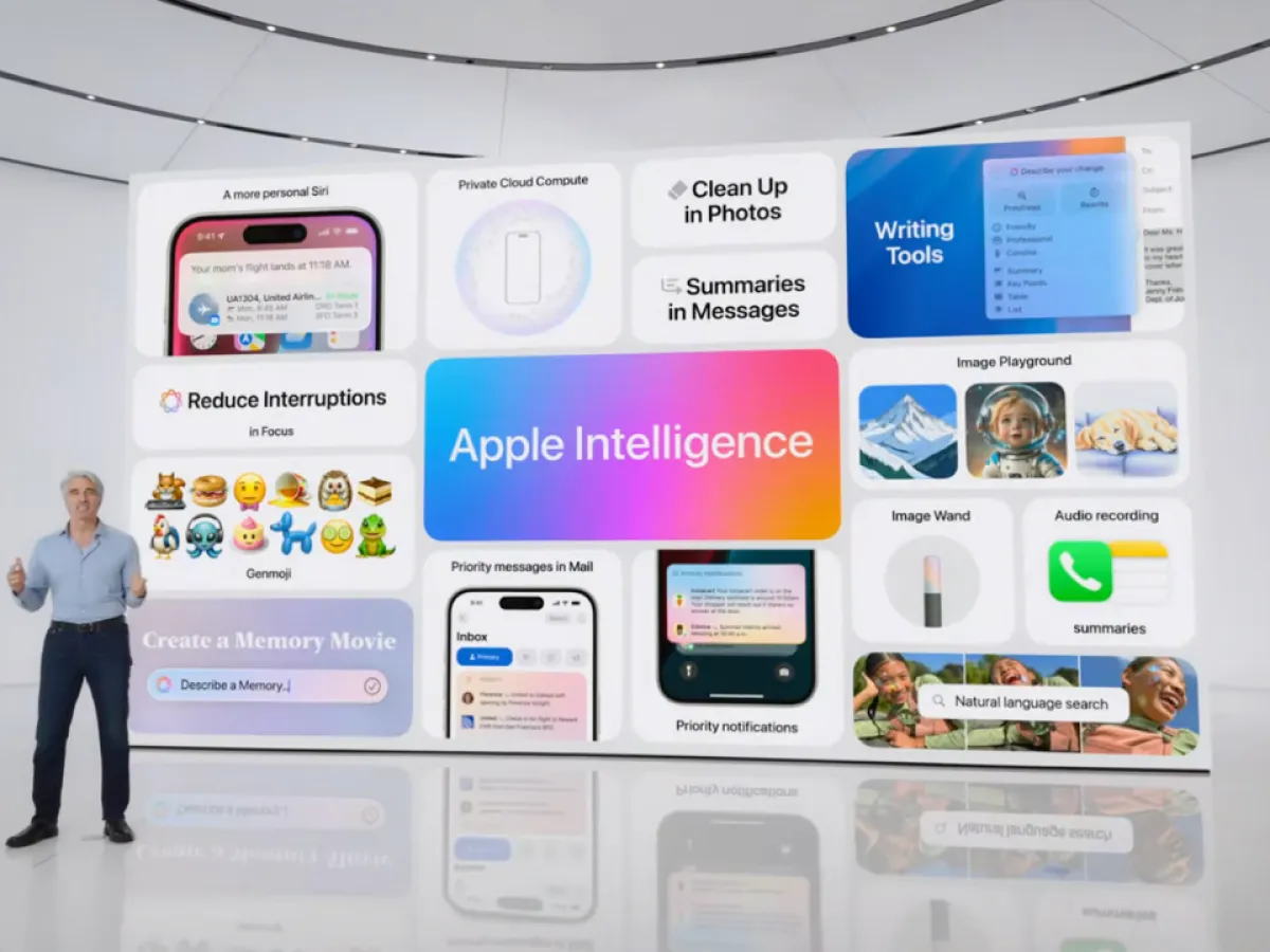 Resumen de Apple Intelligence, presentado por Craig Federighi