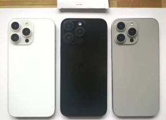 Supuesto iPhone 16 Pro en colores blanco, negro, y una especie de gris amarronado