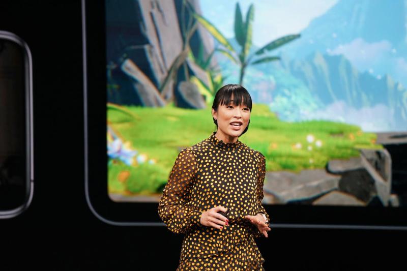 Ann Thai en una de las presentaciones de Apple