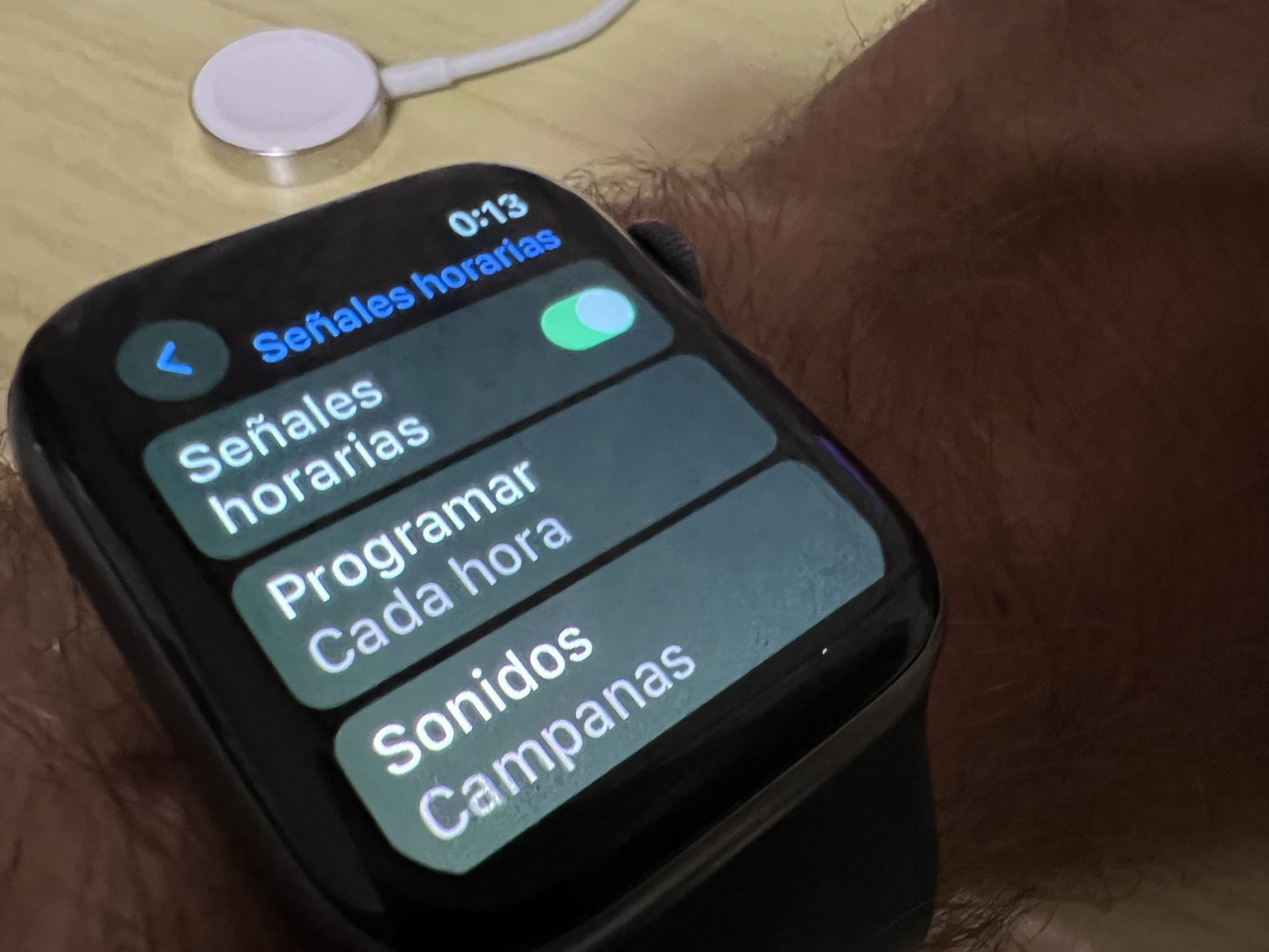 Configurando las señales horarias en el Apple Watch