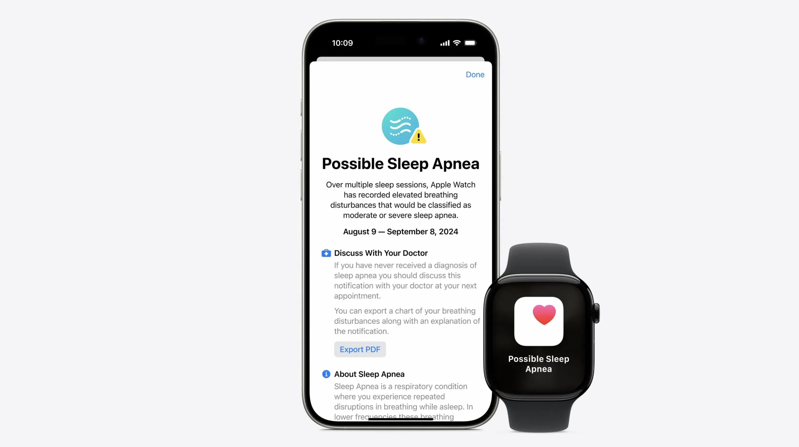 Apnea del Sueño en el Apple Watch Series 10