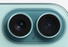El primer, segundo y tercer puesto de los smartphones más vendidos del tercer trimestre del 2025 son todos iPhone 16 Cámaras traseras del iPhone 16 dispuestas en posición horizontal para grabar spatial video o video espacial