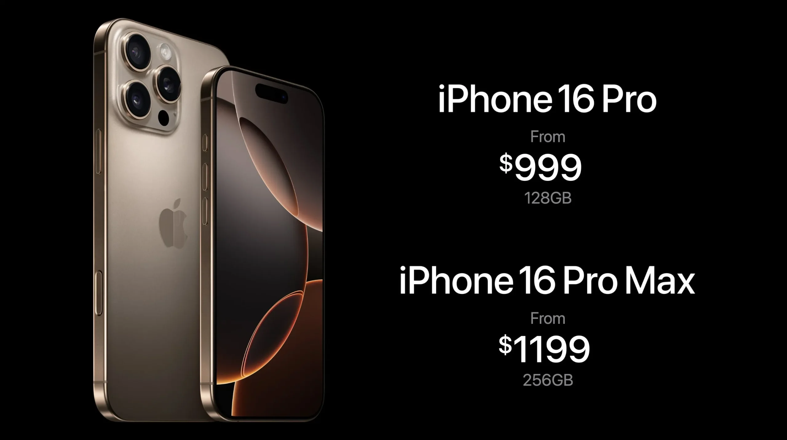 Precios del iPhone 16 Pro y 16 Pro Max en dólares