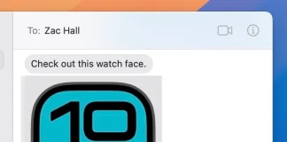 App de Mensajes con un diseño de reloj de Apple Watch compartido. Esto es lo que hace que la App de Mensajes se cuelgue