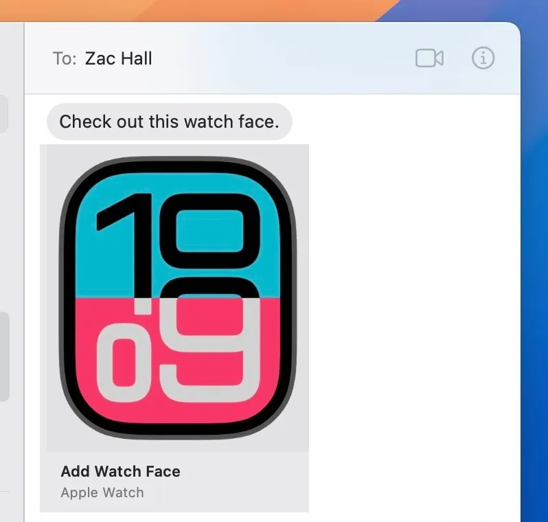 App de Mensajes con un diseño de reloj de Apple Watch compartido. Esto es lo que hace que la App de Mensajes se cuelgue