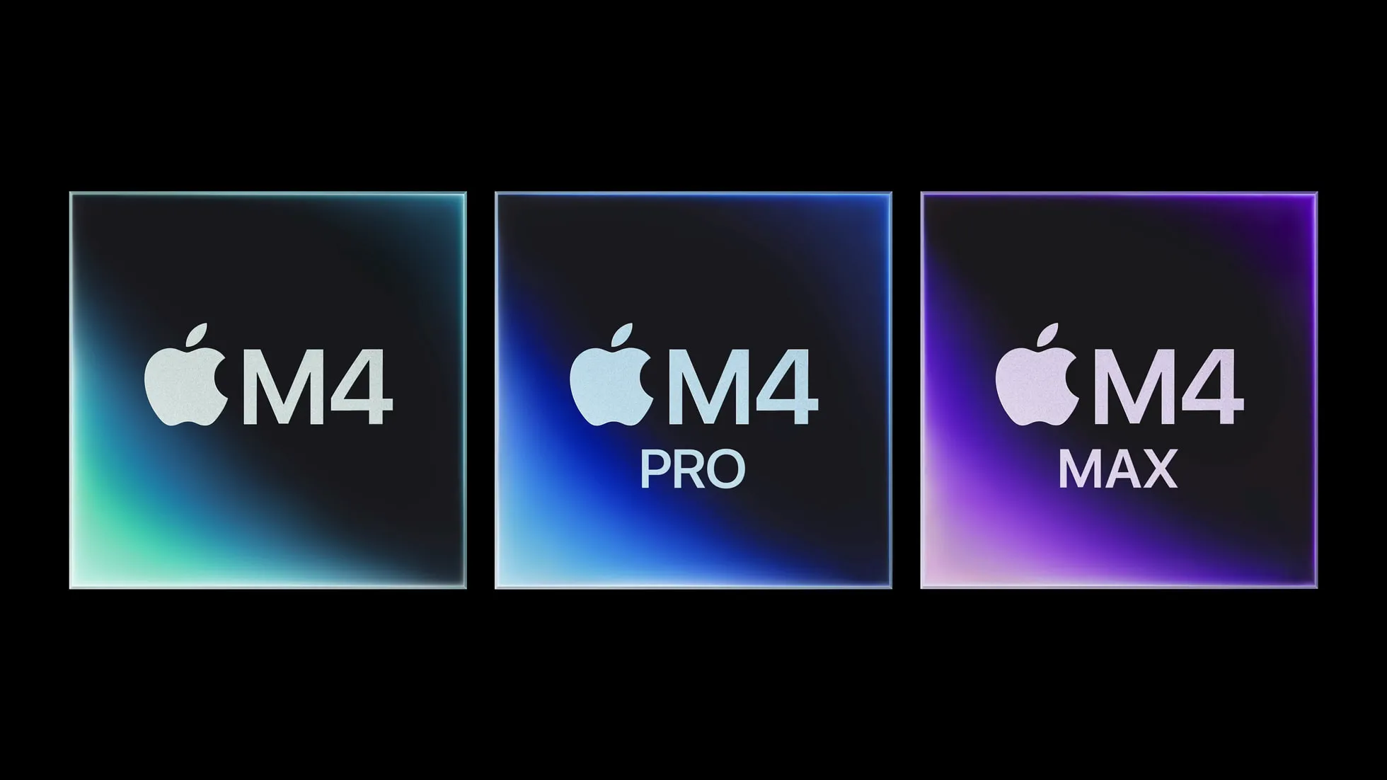 Logos de M4, M4 Pro y M4 Max