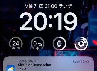 Alertas de inundación de la App del Tiempo de iOS