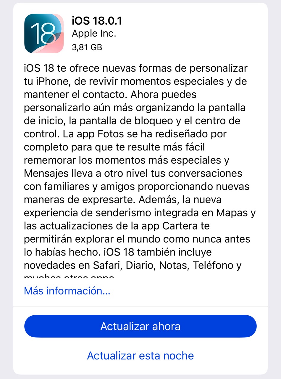 iOS 18.0.1