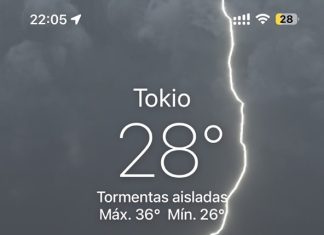 Alertas de tormentas de la App del Tiempo de iOS