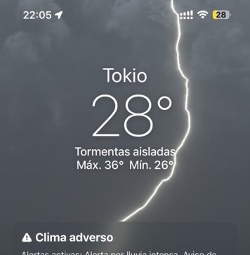 Alertas de tormentas de la App del Tiempo de iOS