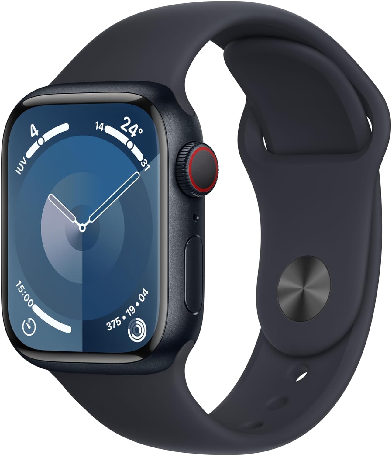 Apple Watch Series 9 [GPS + Cellular, 41mm] Caja de Aluminio Medianoche