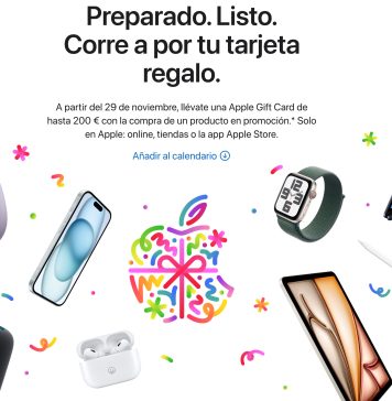 Tarjeta de regalo de Apple, hasta 200€ en Black Friday