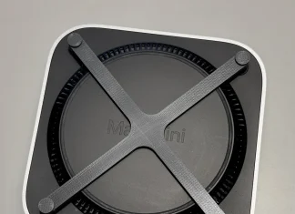 Modelo 3D para descargar e imprimir y poder encender el Mac mini pulsándolo desde arriba