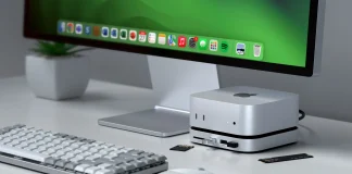 Stand y Hub USB y SSD para Mac mini