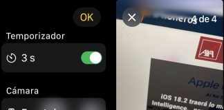 Apple de control remoto para la cámara en el Apple Watch