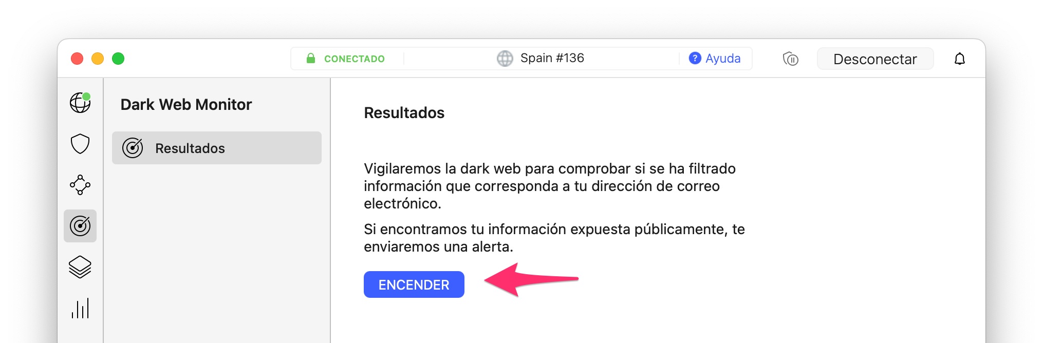 Análisis en la Dark Web para comprobar si se ha filtrado información que corresponda a tu dirección de correo electrónico.