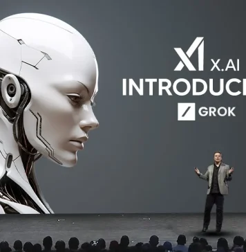 Elon Musk presentando Grok