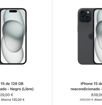 iPhone 15 reacondicionado a la venta en la web de Apple en España