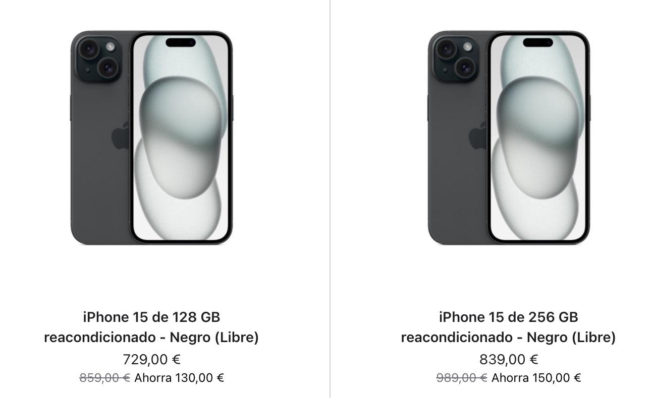 iPhone 15 reacondicionado a la venta en la web de Apple en España