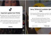 Mensaje que TikTok ha mostrado en EEUU a todos los usuarios que abrieron la App en el día que había que desactivar el servicio, pero que unas 12 horas después ha vuelto a estar disponible