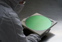 Oblea de silicio para la fabricación de alguno de los chips de Apple