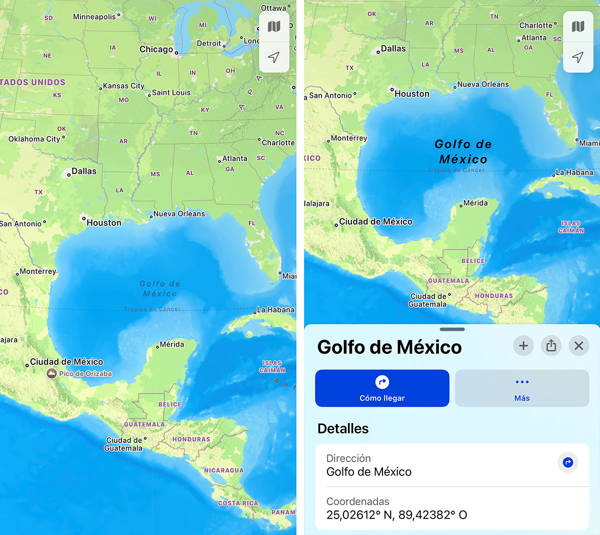 Golfo de México será Golfo de América en los mapas de Apple