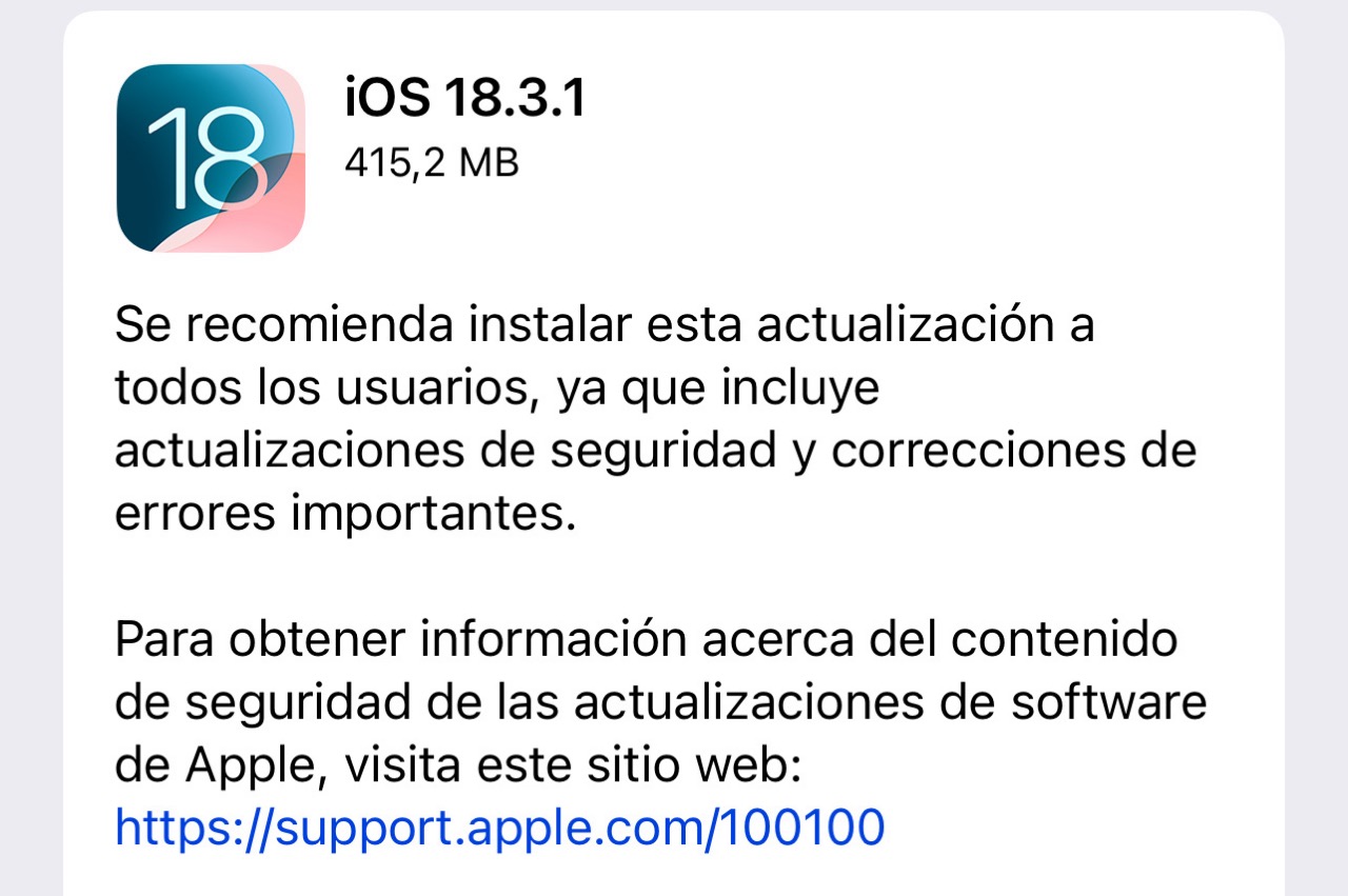 iOS 18.3.1