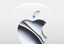 Logo de Apple en plateado