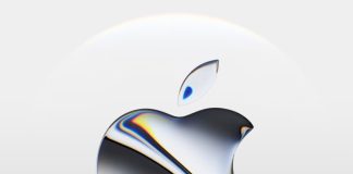 Logo de Apple en plateado