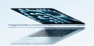 MacBook Air con M4 en color azul cielo