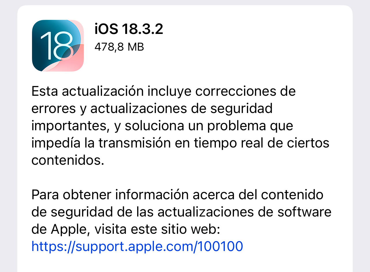 iOS 18.3.2