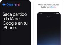 Appe de la IA de Google, Gemini, para iOS