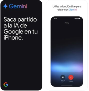 Appe de la IA de Google, Gemini, para iOS