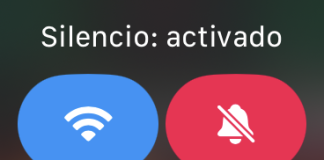 Modo silencio activado en el Apple Watch