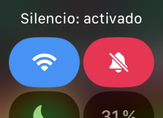 Modo silencio activado en el Apple Watch