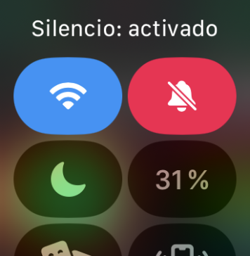 Modo silencio activado en el Apple Watch