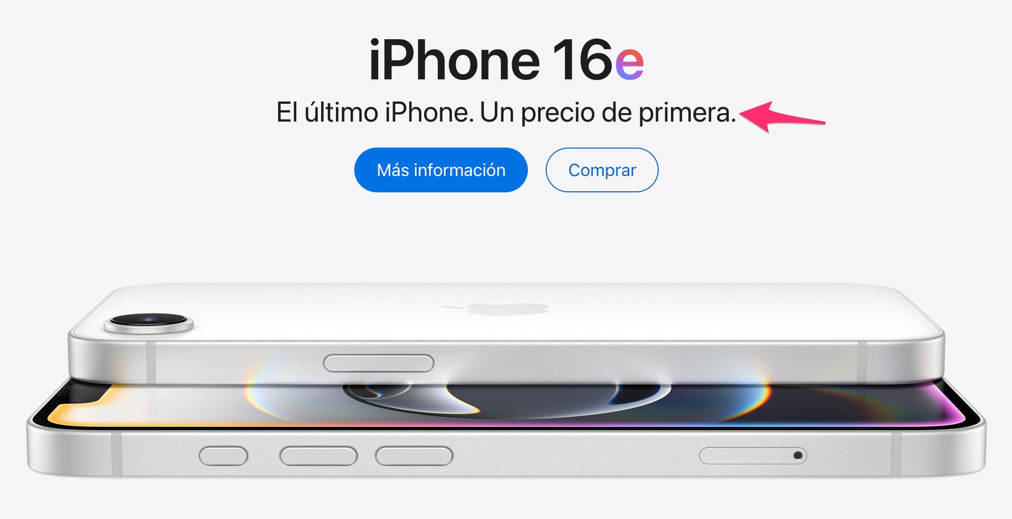 iPhone 16e precio de primera, a pesar de costar más de 700€