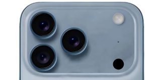 Recreación del iPhone 17 Pro en color azul claro