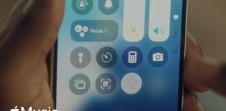 Music Haptics activado en el centro de control de iOS para que el iPhone vibre sutilmente con el ritmo de la música