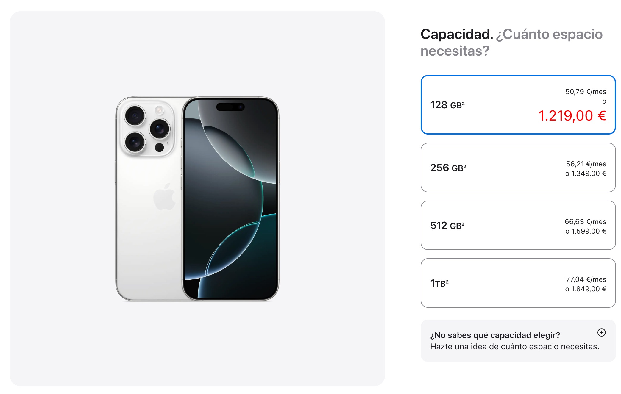 Precio del iPhone 16 Pro en España en Mayo de 2025