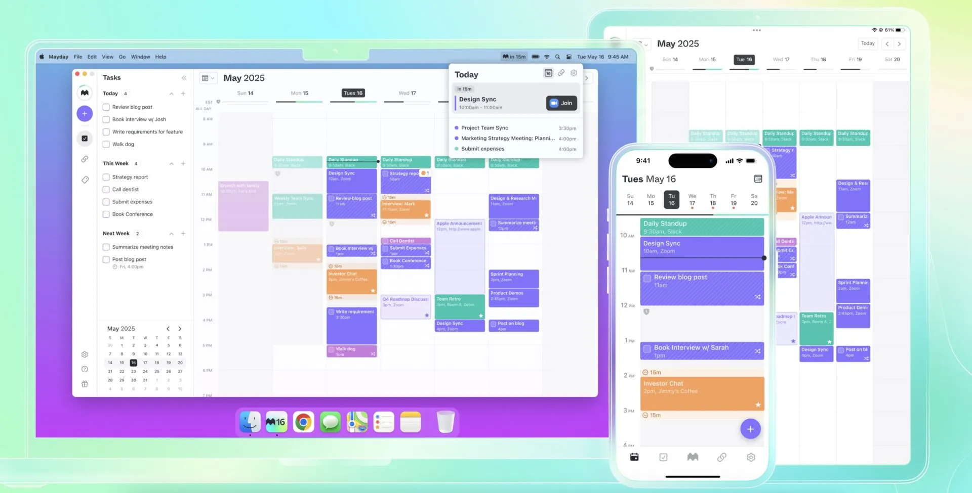 Aplicaciones de calendario de Mayday Labs